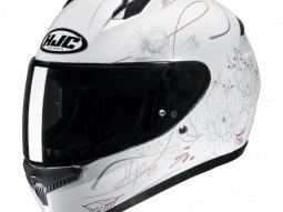 Casque intÃ©gral HJC C10 Epik blanc / argent / rose