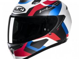 Casque intÃ©gral HJC C10 Tins noir / bleu / blanc / rouge mat