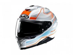 Casque intÃ©gral HJC i71 Iorix MC27 blanc / gris / orange