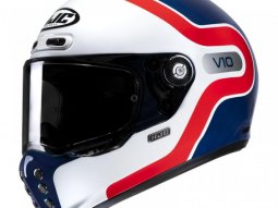 Casque intÃ©gral HJC V10 Grape bleu / blanc / rouge