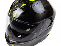 Casque intÃ©gral Scorpion Exo-391 Haut noir / argent / jaune...