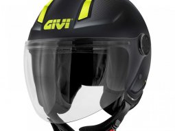 Casque jet Givi 11.7 Solid Color noir / jaune mat