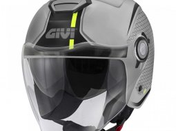 Casque jet Givi 12.5 Graphic Touch gris / jaune mat