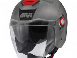 Casque jet Givi 12.5 Solid Basic titanium mat