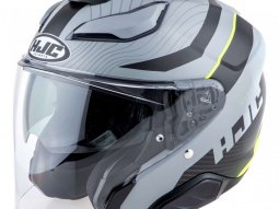 Casque jet HJC F31 Naby MC3HSF noir / gris / jaune mat