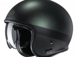 Casque jet HJC V30 Perot MC4SF vert / noir mat