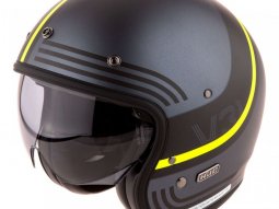 Casque jet HJC V31 Byron noir / gris / jaune fluo mat