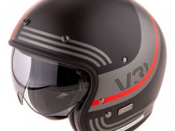 Casque jet HJC V31 Byron noir / gris / rouge mat