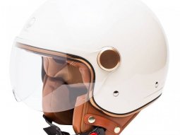 Casque jet MÃ¢rkÃ¶ Grasse crÃ¨me