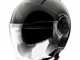 Casque jet MT Helmets Viale SV uni noir ECE 22.06