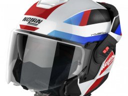 Casque modulable Nolan N120-1 Subway N-Com 024 metal white / blue / red / bl