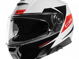 Casque modulable Schuberth C5 Eclipse rouge / blanc brillant