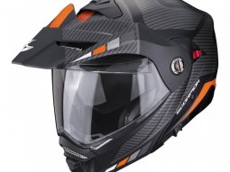 Casque modulable Scorpion ADX-2 Camino noir / argent / orange mat (ECE 22-