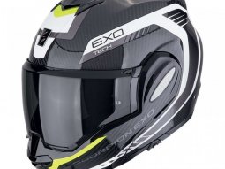 Casque modulable Scorpion Exo-Tech Evo Carbon Cosy black / neon yellow-