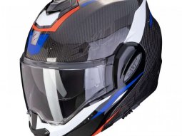 Casque modulable Scorpion Exo-Tech Evo Carbon Rover noir / rouge / bleu -