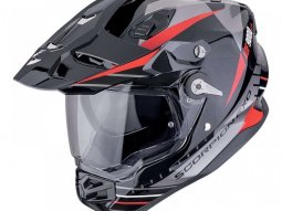 Casque Trail / Adventure Scorpion ADF-9000 Air Feat black / silver / red