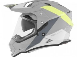 Casque trail Nox N312 Block gris nardo / jaune fluo