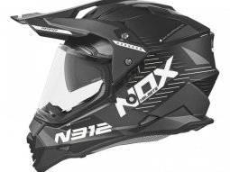 Casque trail Nox N312 Extend noir / blanc mat