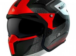 Casque transformable MT Helmets Streetfighter SV Totem B15 gris / rouge