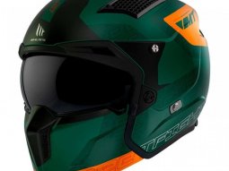 Casque transformable MT Helmets Streetfighter SV Totem C6 vert / orange