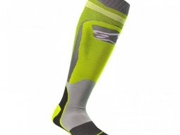 Chaussettes Alpinestars Mx Plus-1  jaune fluo cool / gris