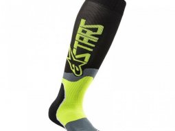 Chaussettes Alpinestars Mx Plus-2  noir / jaune fluo