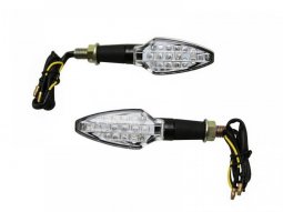 Clignotants LED Avoc Fuka transparent / noir