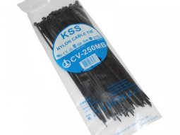 Colliers de serrage nylon 3,6x250mm 1Tek Tools noir par 100