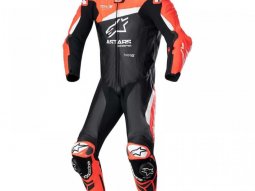 Combinaison 1 piÃ¨ce Alpinestars GP PLUS V4 noir / rouge fluo /...