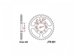 Couronne JT Sprockets Acier pas 420 37 dents