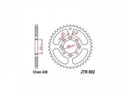 Couronne JT Sprockets Acier pas 428 34 dents