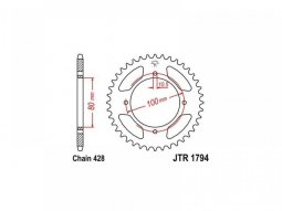 Couronne JT Sprockets Acier pas 428 45 dents