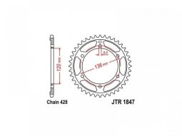 Couronne JT Sprockets Acier pas 428 57 dents