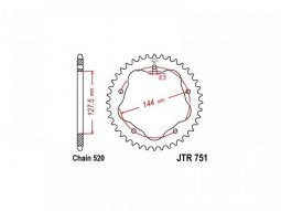 Couronne JT Sprockets Acier pas 520 38 dents