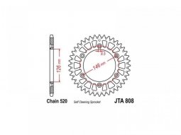 Couronne JT Sprockets Aluminium pas 520 49 dents