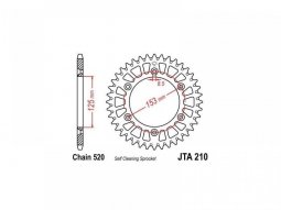 Couronne JT Sprockets Aluminium pas 520 53 dents