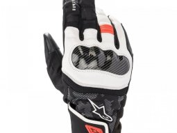 Gants cuir / textile Alpinestars SMX Z Drystar noir / blanc / rouge