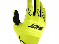 Gants moto Shot Vision jaune fluo