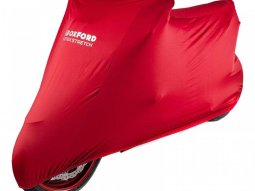 Housse moto stretch Oxford Protex M rouge