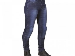 Jeans moto femme Harisson Bonnie bleu