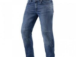 Jeans moto Revâit Detroit 2 TF longueur 34 (standard) bleu moyen