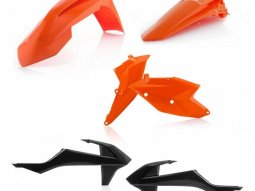 Kit plastique Acerbis KTM 125 EXC 2019 Noir / Orange Brillant