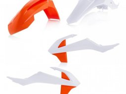 Kit plastique Acerbis KTM 65 SX 16-21 blanc 2 / orange 2 (couleur origin