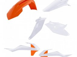 Kit plastique Acerbis KTM 85 SX 18-23 Orange / Blanc / Noir Brillant