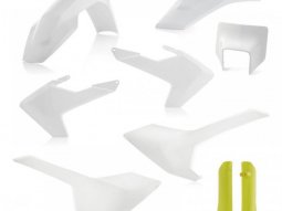 Kit plastique complet Acerbis Husqvarna 250 FE 2019 Blanc / Jaune Brilla