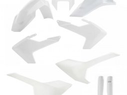 Kit plastique complet Acerbis Husqvarna TE / FE 17-19 Blanc Brillant