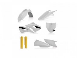 Kit plastique complet Acerbis Husqvarna TE / FE 2014 Jaune / Blanc Brillan