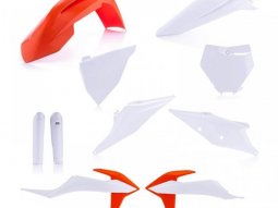 Kit plastique complet Acerbis KTM 125 SX 19-22 blanc2 / orange2 (couleur