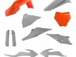 Kit plastique complet Acerbis KTM 125 SX 19-22 Orange / gris Brillant