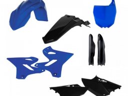 Kit plastique complet Acerbis Yamaha 250 YZ 15-21 Noir / Bleu Brillant